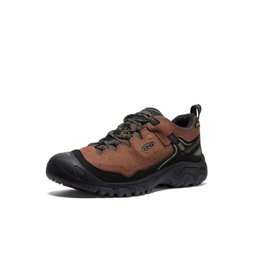 Men's Targhee IV Wide Waterproof Hiking Shoe | Bison/Black - Image 3