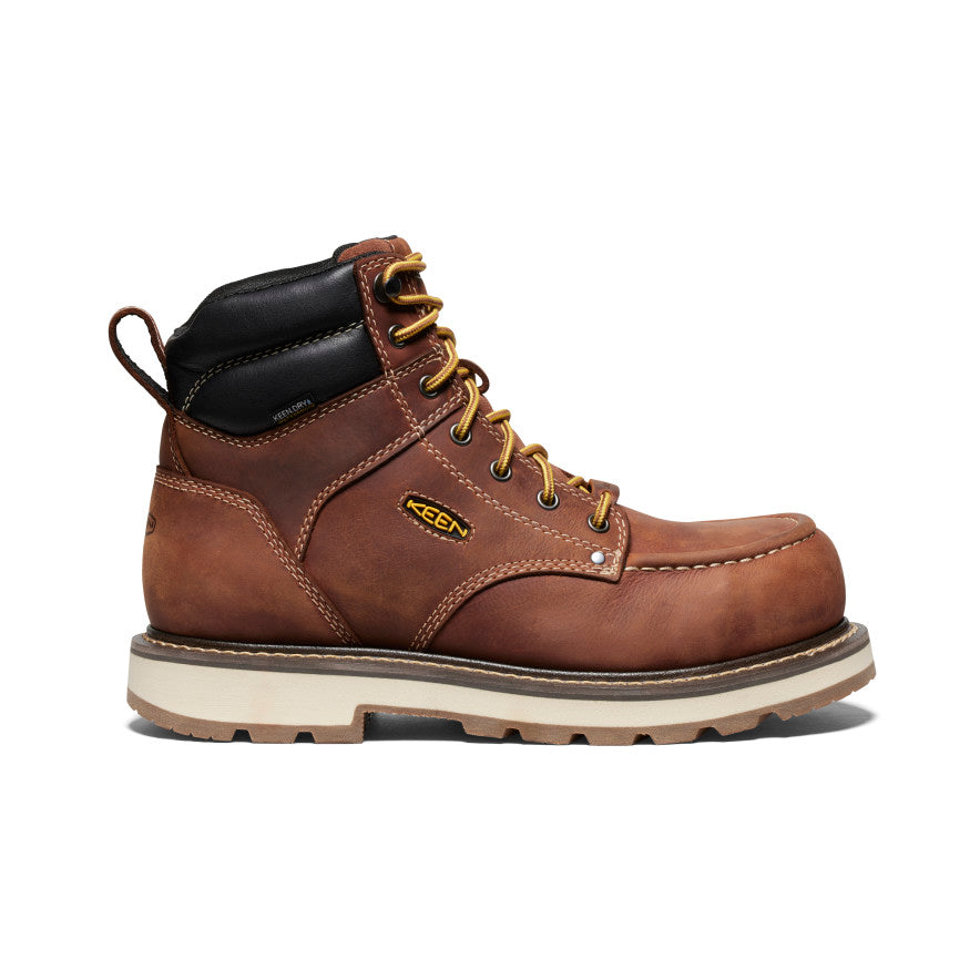 Men's Cincinnati 6 Waterproof 90° Heel Boot (Carbon Toe) | Tuscan Red/Sandshell