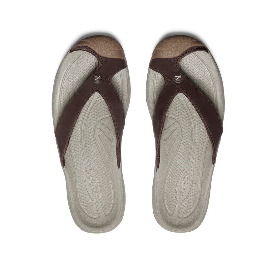 Men's Waimea Leather Flip-Flop | Java/Plaza Taupe - Image 4