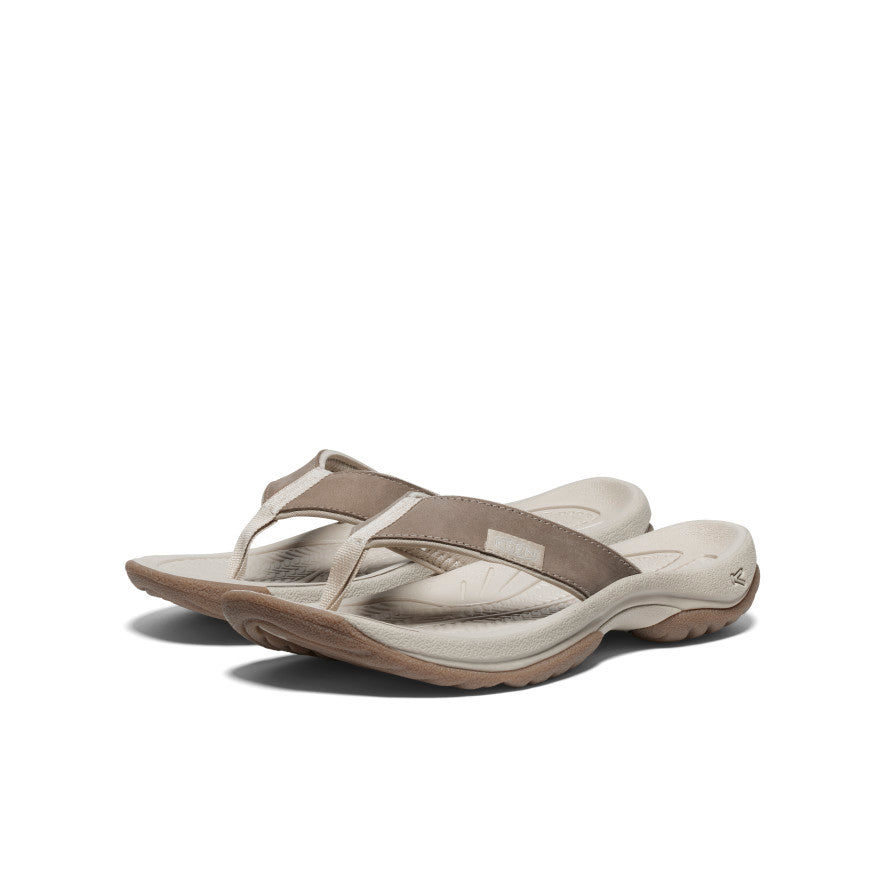 Women's Kona Leather Flip-Flop | Brindle/Silver Birch - Image 2