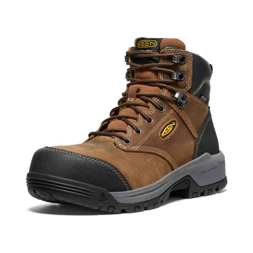 Men's Evanston 6 Waterproof Boot (Carbon Toe) | Bison/Black - Image 3
